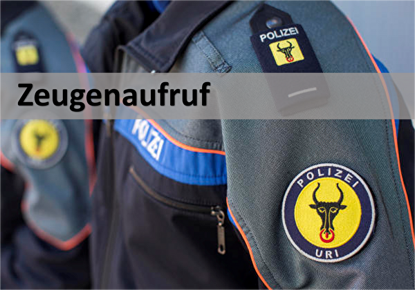 Die Staatsanwaltschaft Uri und die Kantonspolizei Uri teilen mit – Zeugenaufruf im Zusammen-hang mit einem Verkehrsunfall auf der Isenthalerstrasse
