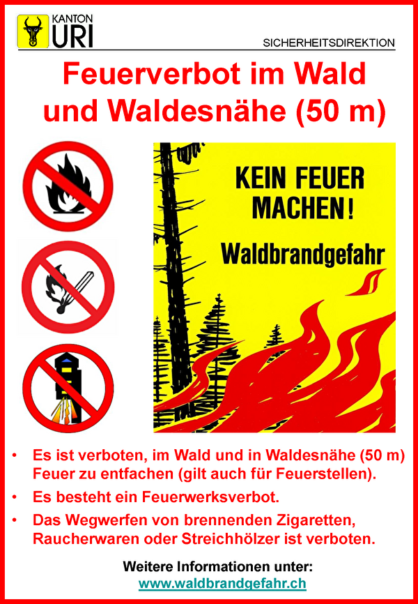 Plakat Feuerverbot
