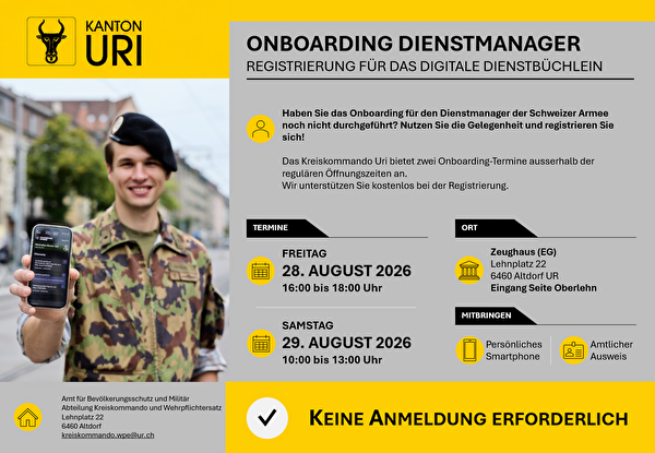 Flyer Onboarding Dienstmanager
