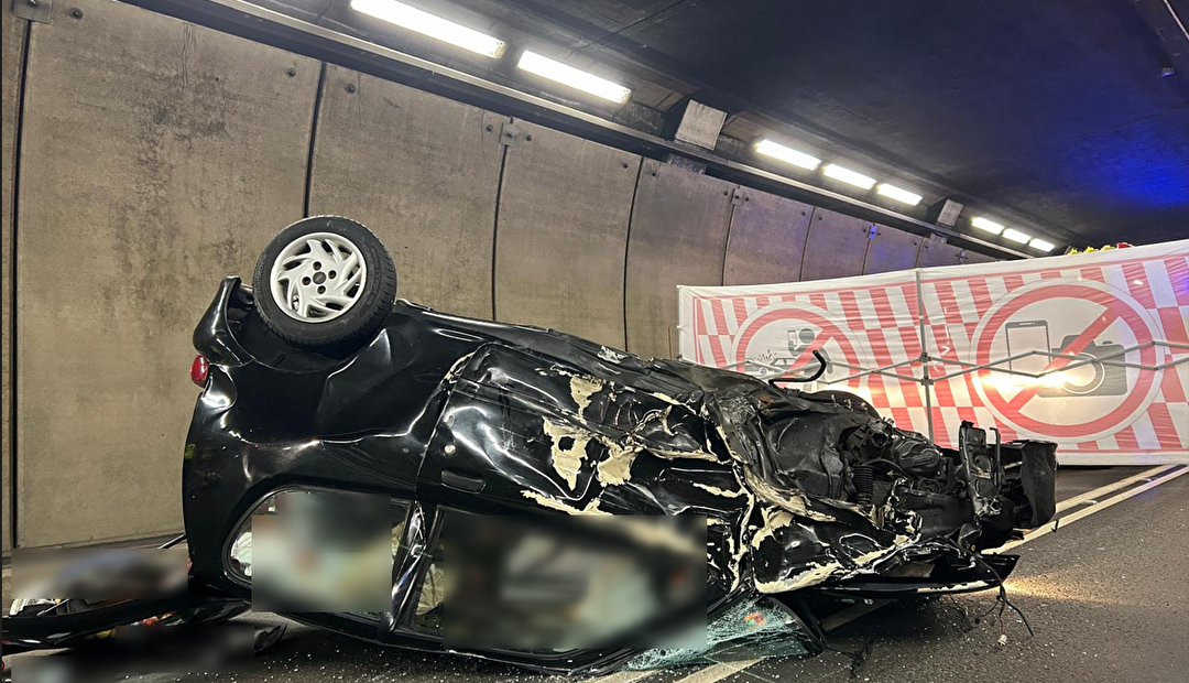 Kollision im Gotthard-Strassentunnel – zwei Personen verletzt