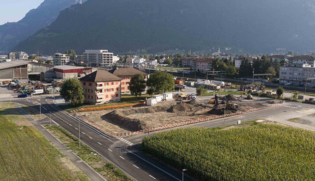 Weitere Erschliessungsetappe abgeschlossen und Baustart Businesspark Gotthard