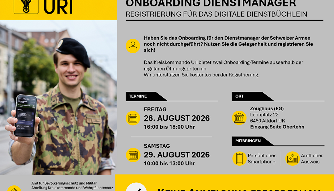 Flyer Onboarding Dienstmanager