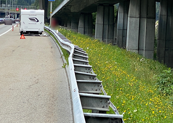 Selbstunfall auf der Autobahn A2 – niemand verletzt
