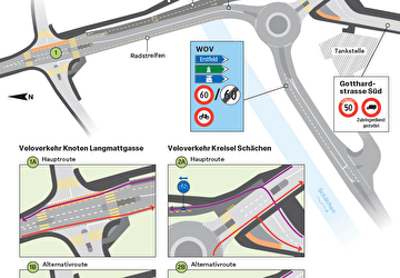 Beim Teilprojekt 2 der WOV gilt das neue Verkehrsregime. Wie es funktioniert, erklärt die Grafik. Grafik Baudirektion Uri