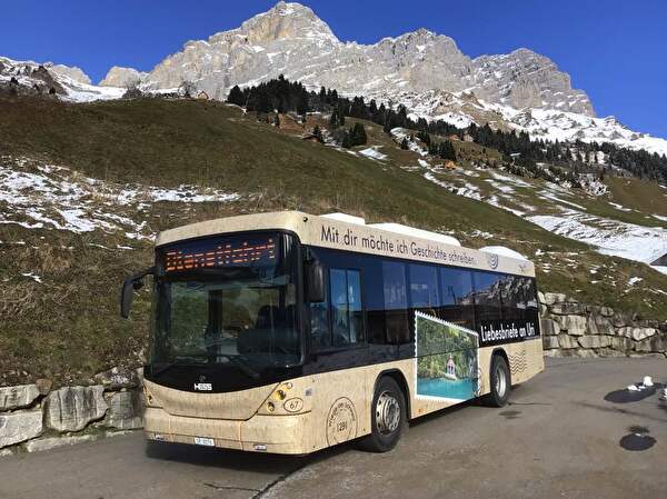 Die Auto AG Uri übernimmt per Fahrplanwechsel vom 11. Dezember 2022 verschiedene bisherige PostAuto-Linien. Dadurch kann der Fahrplan nach Unterschächen und Isenthal ausgebaut werden (Foto AUTO AG URI).