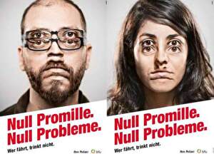 Plakate Null Promille. Null Probleme.