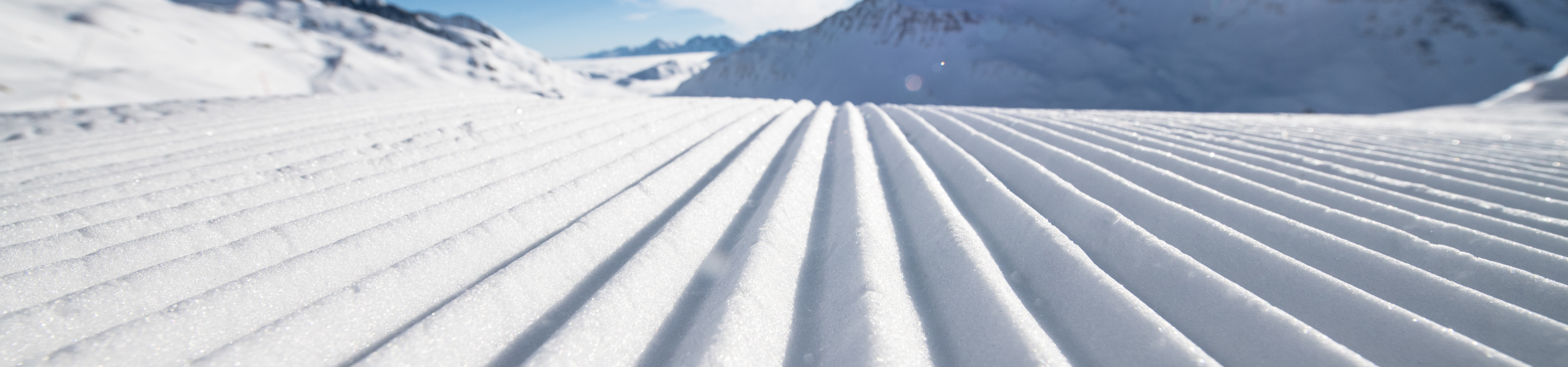 Perfekt präparierte Skipiste