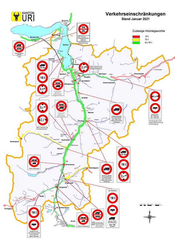 Verkehrseinschränkungen Kantonsstrassen