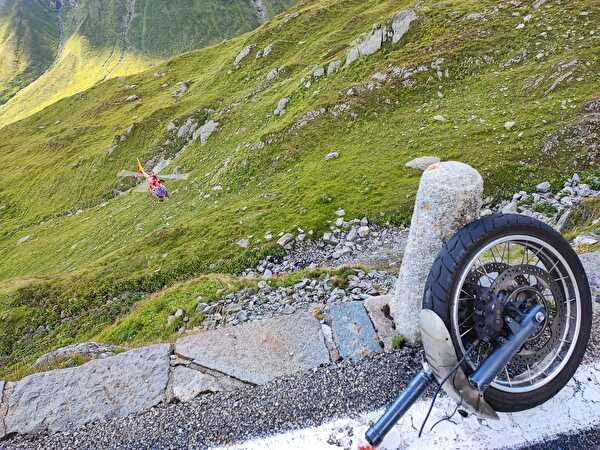 Motorrad-Selbstunfall Furka