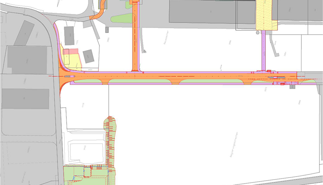 Neubau Eyschachenstrasse und Querstrasse Nord mit Langsamverkehrsanschluss