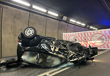 Kollision im Gotthard-Strassentunnel – zwei Personen verletzt