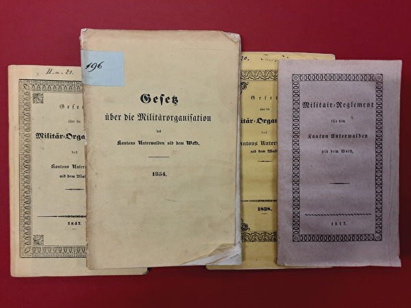Gesetze über die Militärorganisation des Kantons Nidwalden von 1817 bis 1854 (