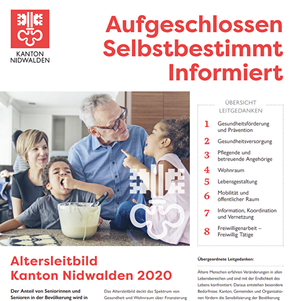 Ausschnitt der Frontseite des Kantonalen Altersleitbilds 2020