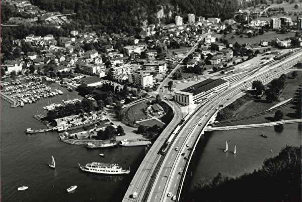 Achereggbrücke nach Gesamtsanierung Verkehrsverhältnisse 1964
