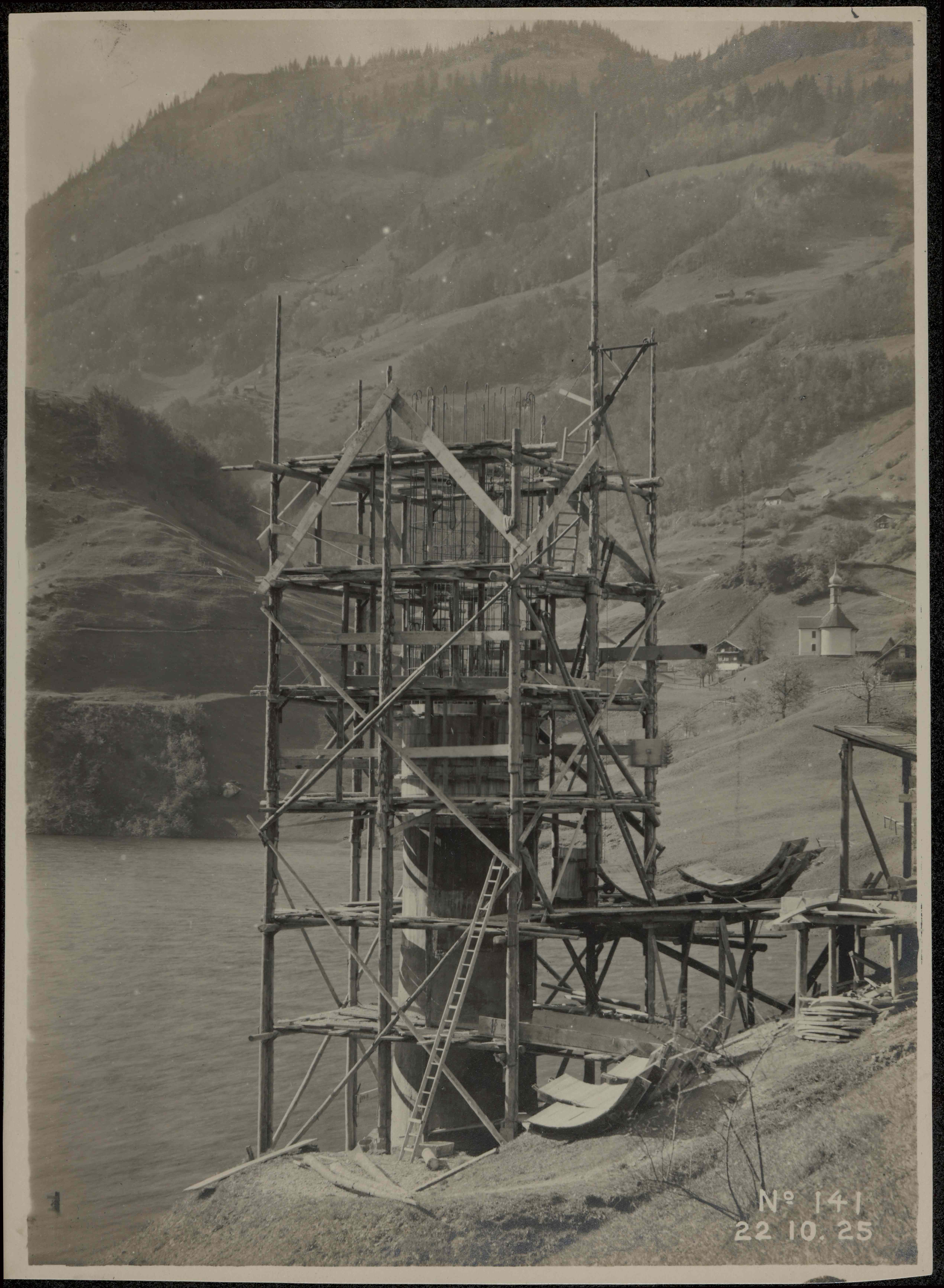 Bau des Schieberturms