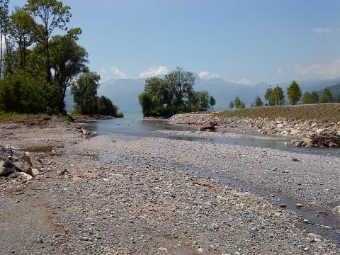 Grosse Melchaa-Mündung in Sarnen