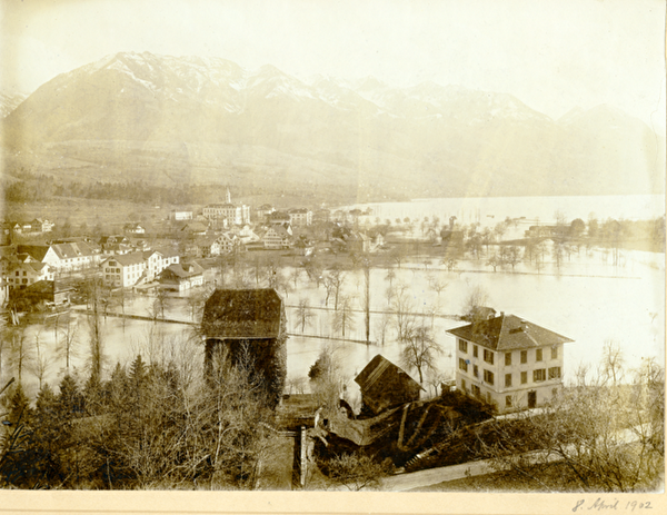 Überschwemmung in Sarnen, 1902