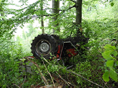 Verunfallter Traktor