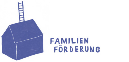 Haus mit Leiter - Logo Familienförderung