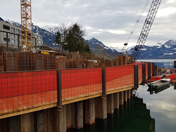 Seeweg direkt über Wasser (Bild: Bau- und Raumentwicklungsdepartement, 31. Januar 2020).