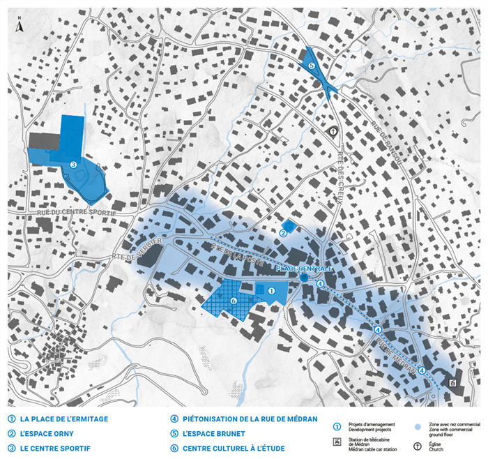 plan des équipements Verbier