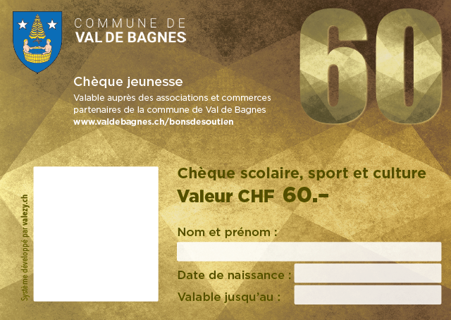 Chèque jeunesse 25-26