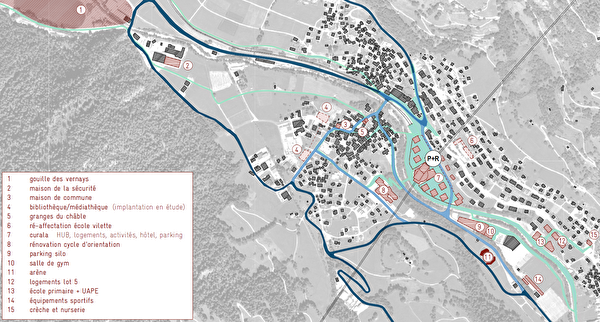 Plan des équipements du Châble