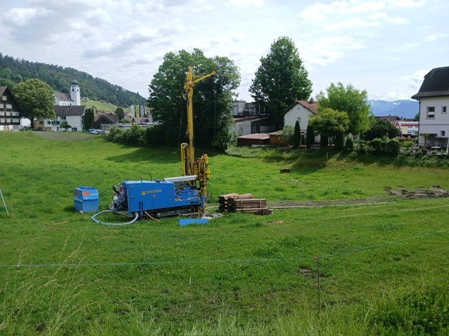 Impression der Erdsonden - Probebohrung 