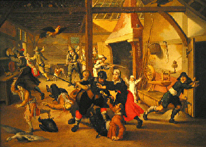 Plünderung eines Bauernhofs