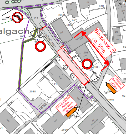 Baustellenperimeter der 2. Etappe