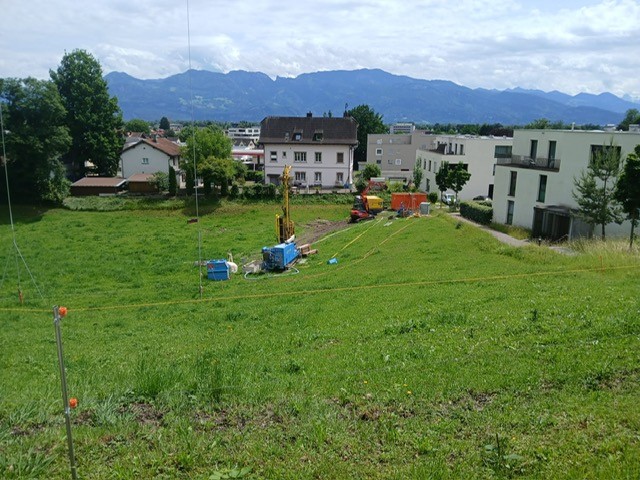 Impression der Erdsonden - Probebohrung 