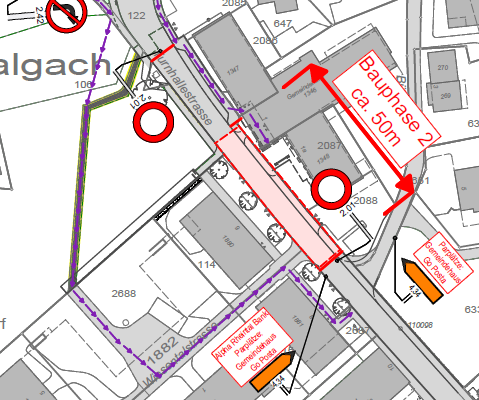Baustellenperimeter der 2. Etappe