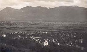 Alte Luftaufnahme von Balgach
