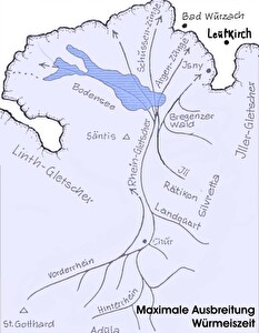 Rheingletscher in der Würm-Eiszeit