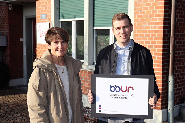 Saimen Gähwiler, Leiter bbur, und Silvia Troxler, Gemeindepräsidentin Balgach / Präsidentin bbur