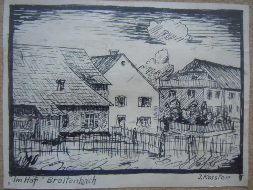 Im Hof 1910
Allemann-Haus, Häner-Haus, 
mit vormals "Pöschtli"