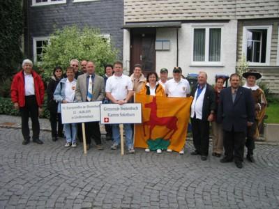 Ein Teil der Delegation beim Stelldichein zum Festumzug