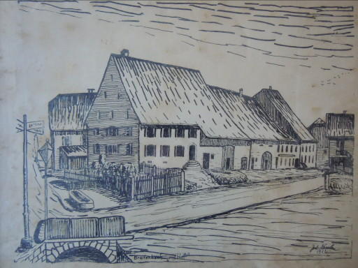 Tuschzeichnung 1922
Dorfach (Grotto)
