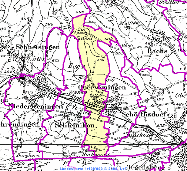 Karte Wehntal
