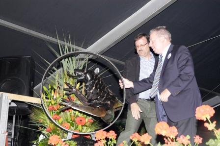 Skulptur des Oberembracher Löwens