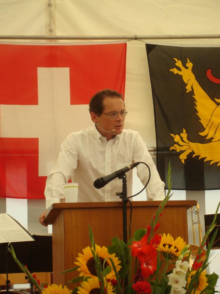 Ehrengast und Festredner Roger Köppel, Verleger/Chefredaktor Die Weltwoche, Nationalratskandidat SVP Kanton Zürich