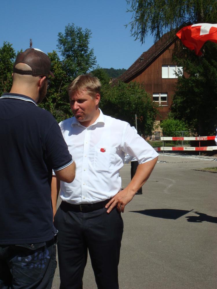 Toni Brunner beim Interview