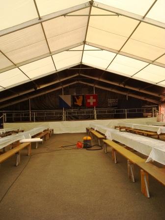 Vorbereitung Festzelt