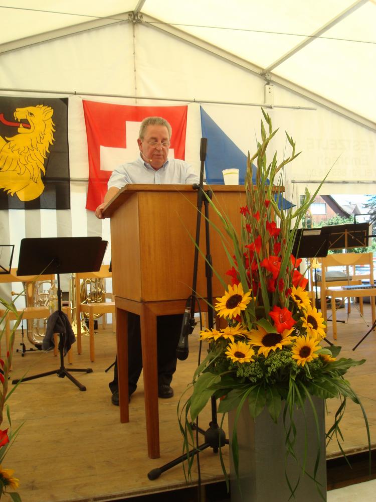 Begrüssung und Festansprache Gemeindepräsident Bernhard Haas