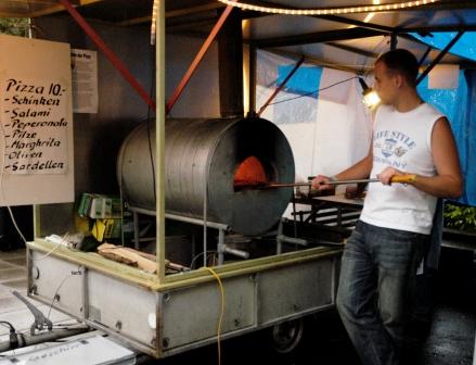 Pizza-Bäcker im Einsatz