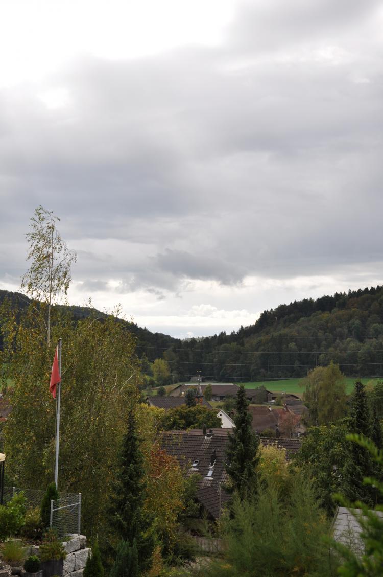 Sicht auf Dorfdächer