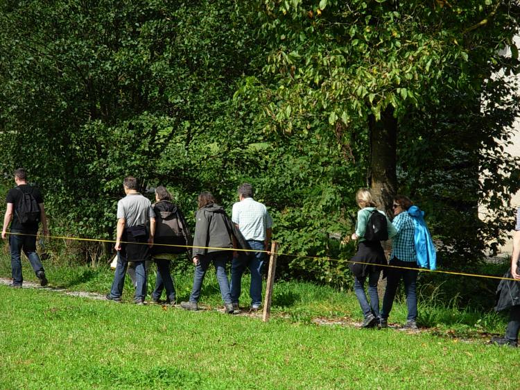 Bannumgangteilnehmer auf Husenweg