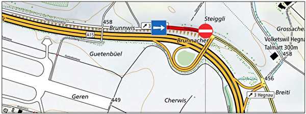 Sperrung Verkehr von Volketswil nach Wangen