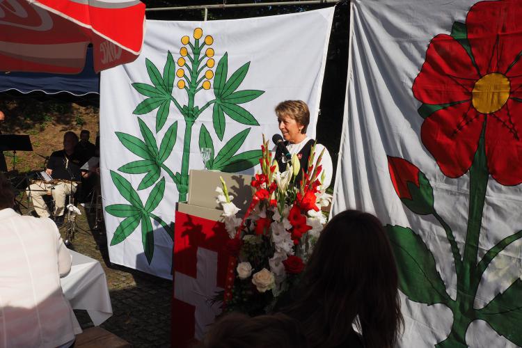 Begrüssung durch die Gemeindepräsidentin, Marlis Dürst.