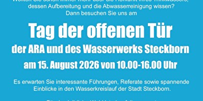 Flyer mit den im Text angegebenen Details.